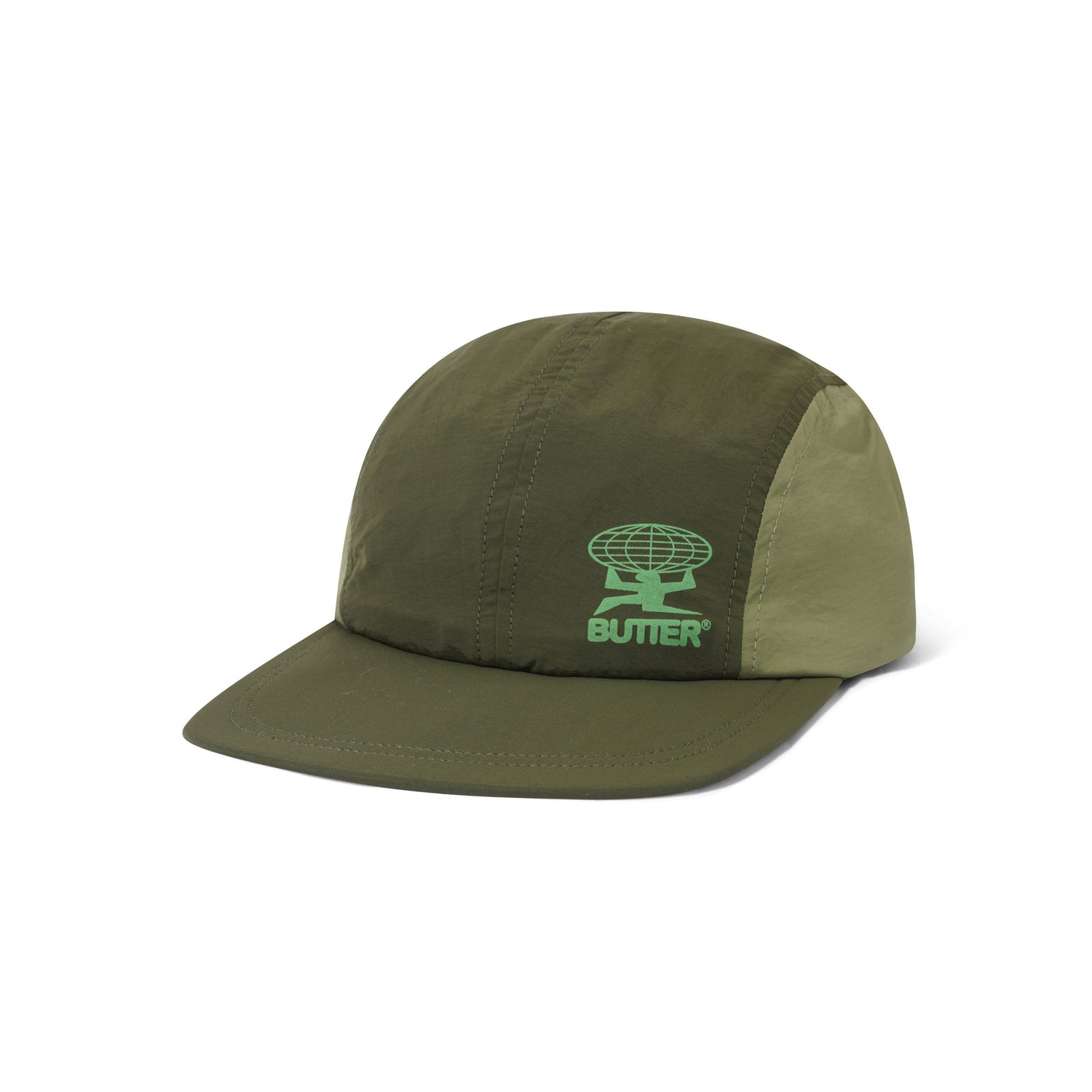 Nylon 4 Panel Cap, Army / Sage