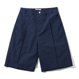 Nylon Ripstop Pleated Shorts, Navy