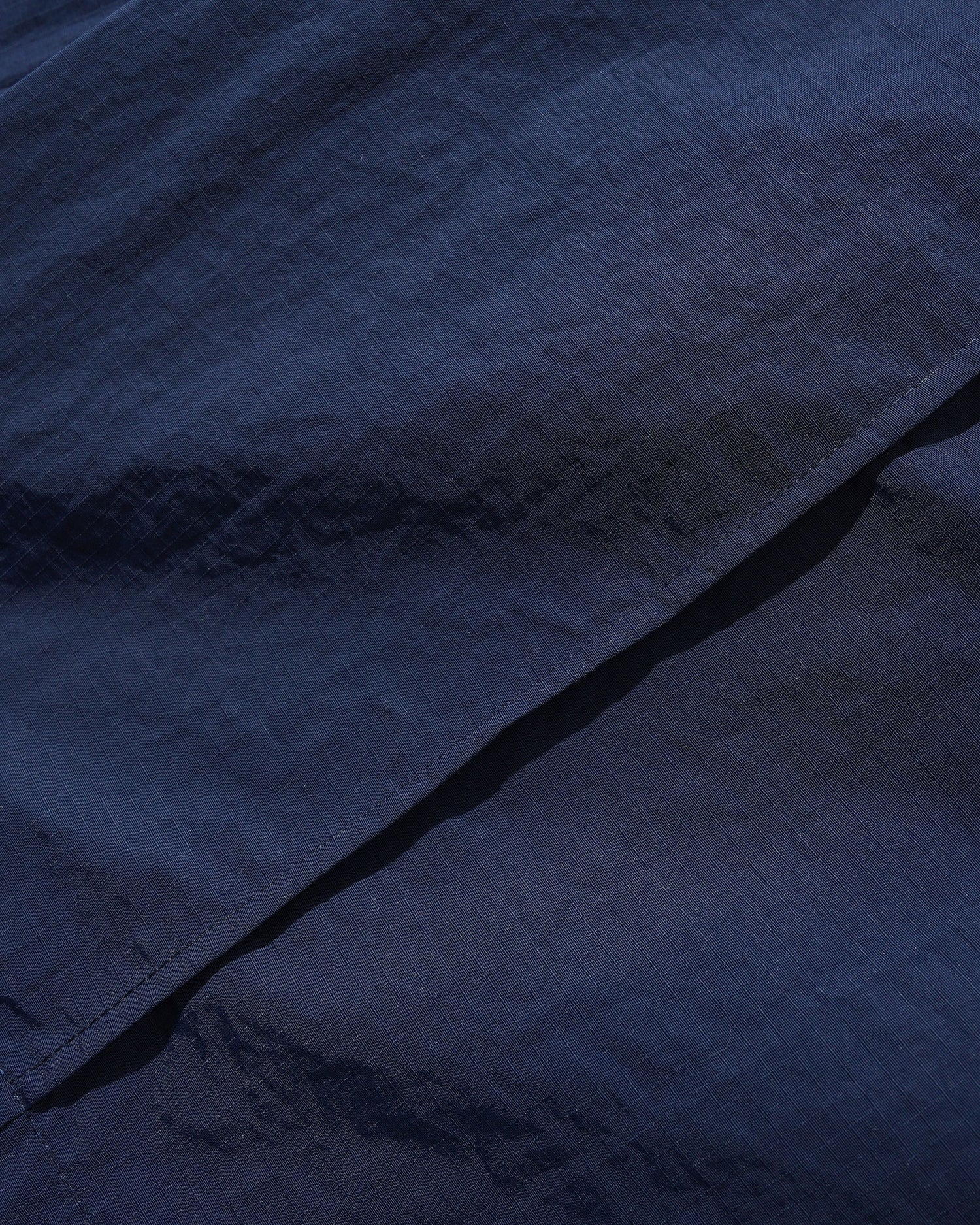 Nylon Ripstop Pleated Shorts, Navy