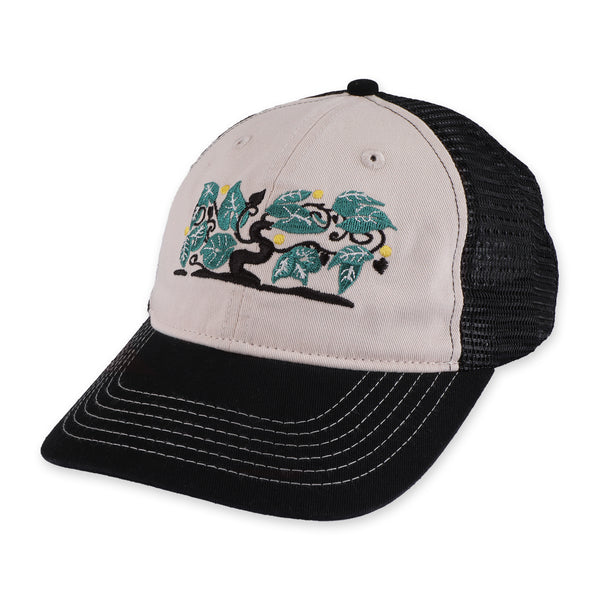 Pass~Port Orchard Leagues Trucker Hat, Black / Off White
