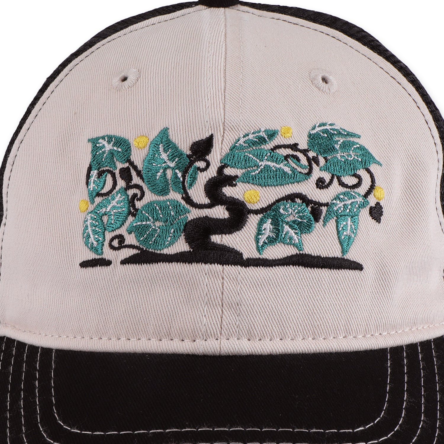 Orchard Leagues Trucker Hat, Black / Off White