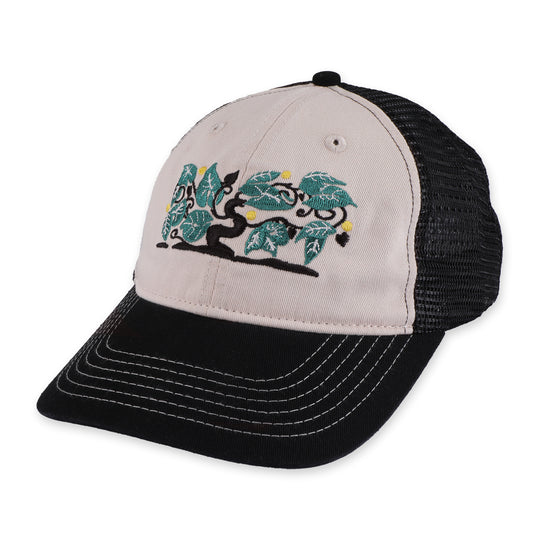 Orchard Leagues Trucker Hat, Black / Off White