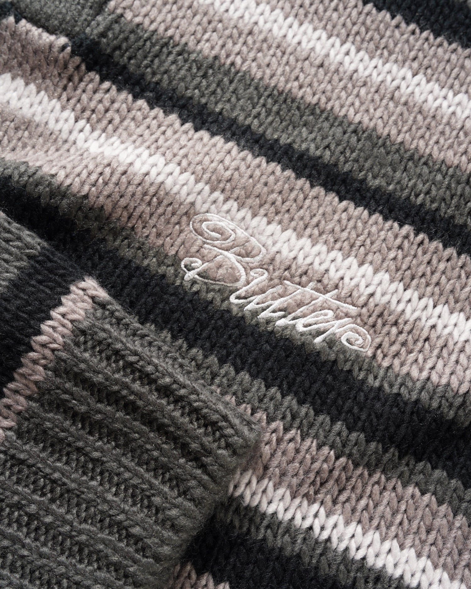 Ombre Stripe Knit Sweater, Black