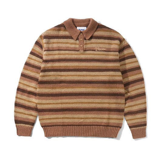 Ombre Stripe Knit Sweater, Chocolate