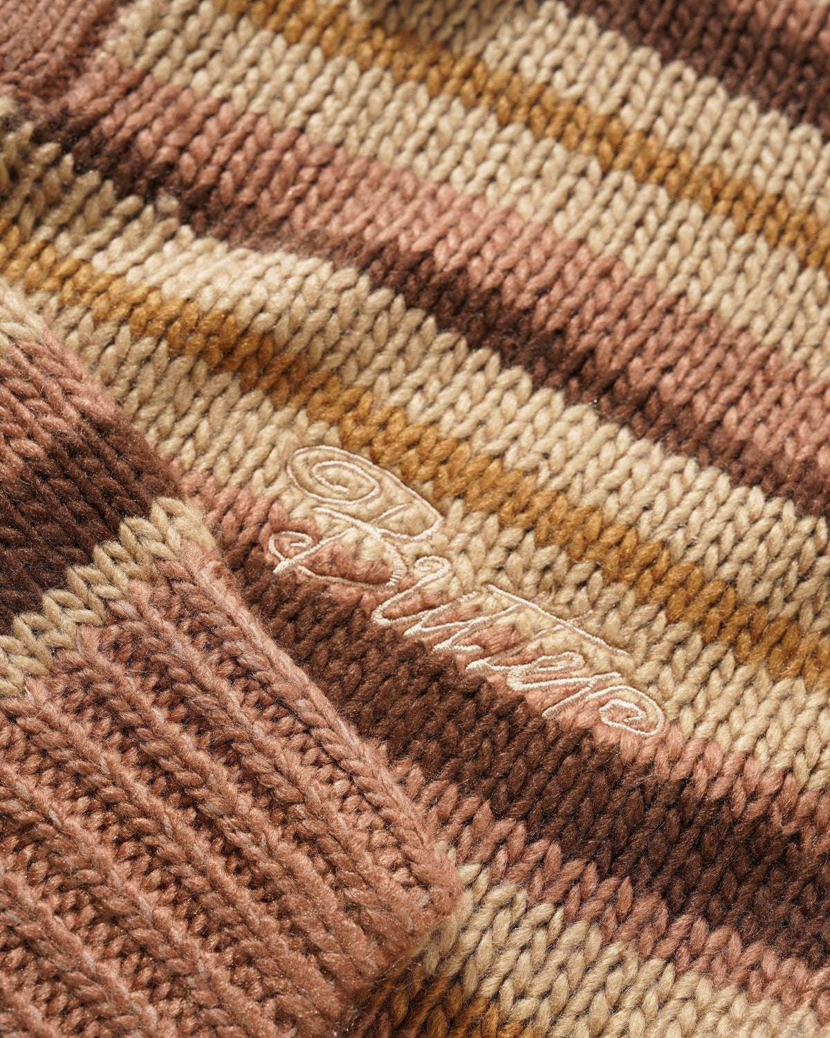 Ombre Stripe Knit Sweater, Chocolate