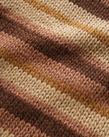 Ombre Stripe Knit Sweater, Chocolate