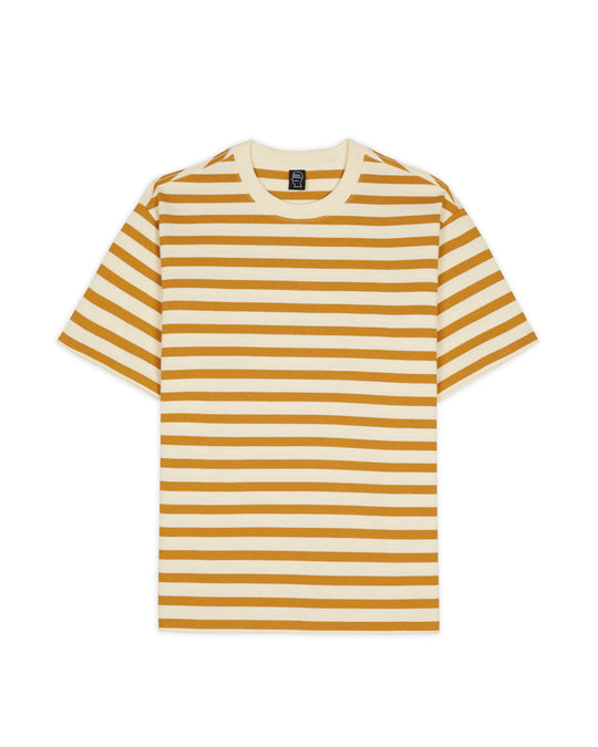 Organic Striped Tee, Gold