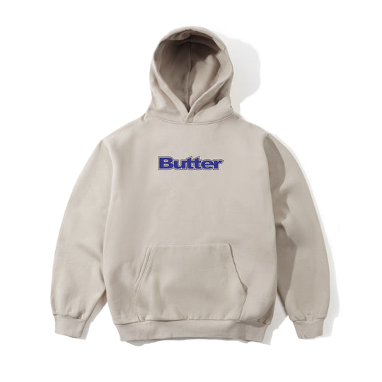 Outline Logo Pullover Hood, Bone