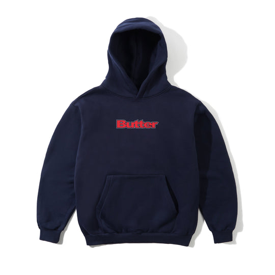 Outline Logo Pullover Hood, Navy