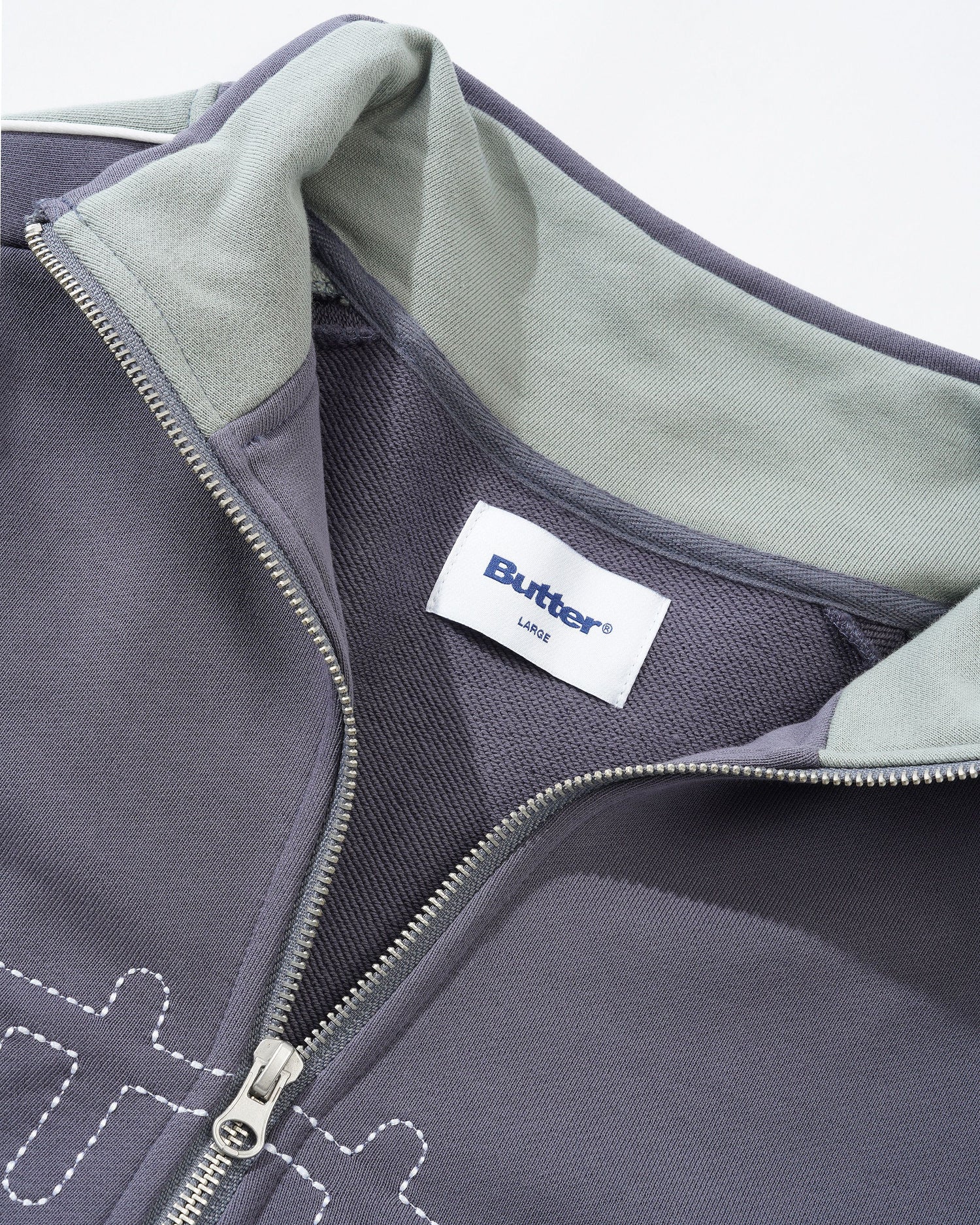 Outline Zip-Thru Top, Slate / Cool Grey