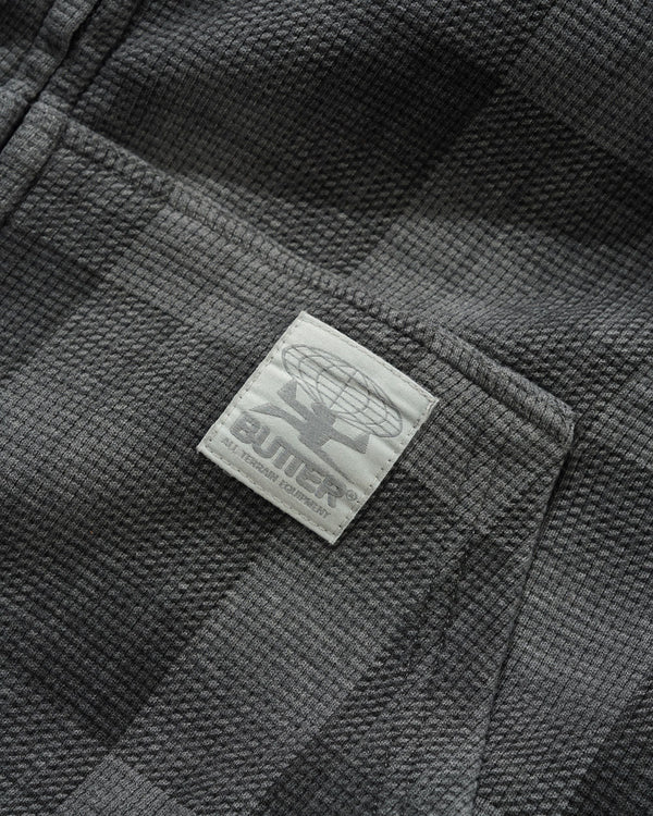 Butter Goods Waffle Zip-Thru Hood, Grey Plaid