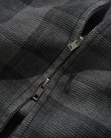 Waffle Zip-Thru Hood, Grey Plaid