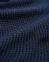 Waffle Zip-Thru Hood, Navy Overdye