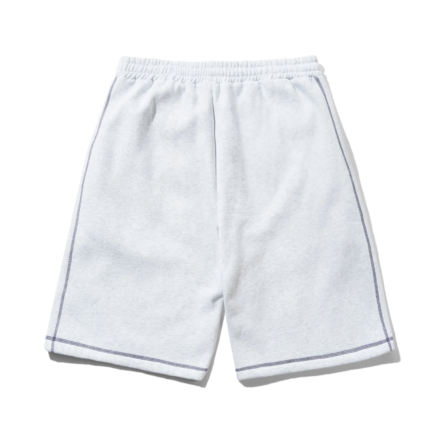Overlock Stitch Fleece Shorts, Ash