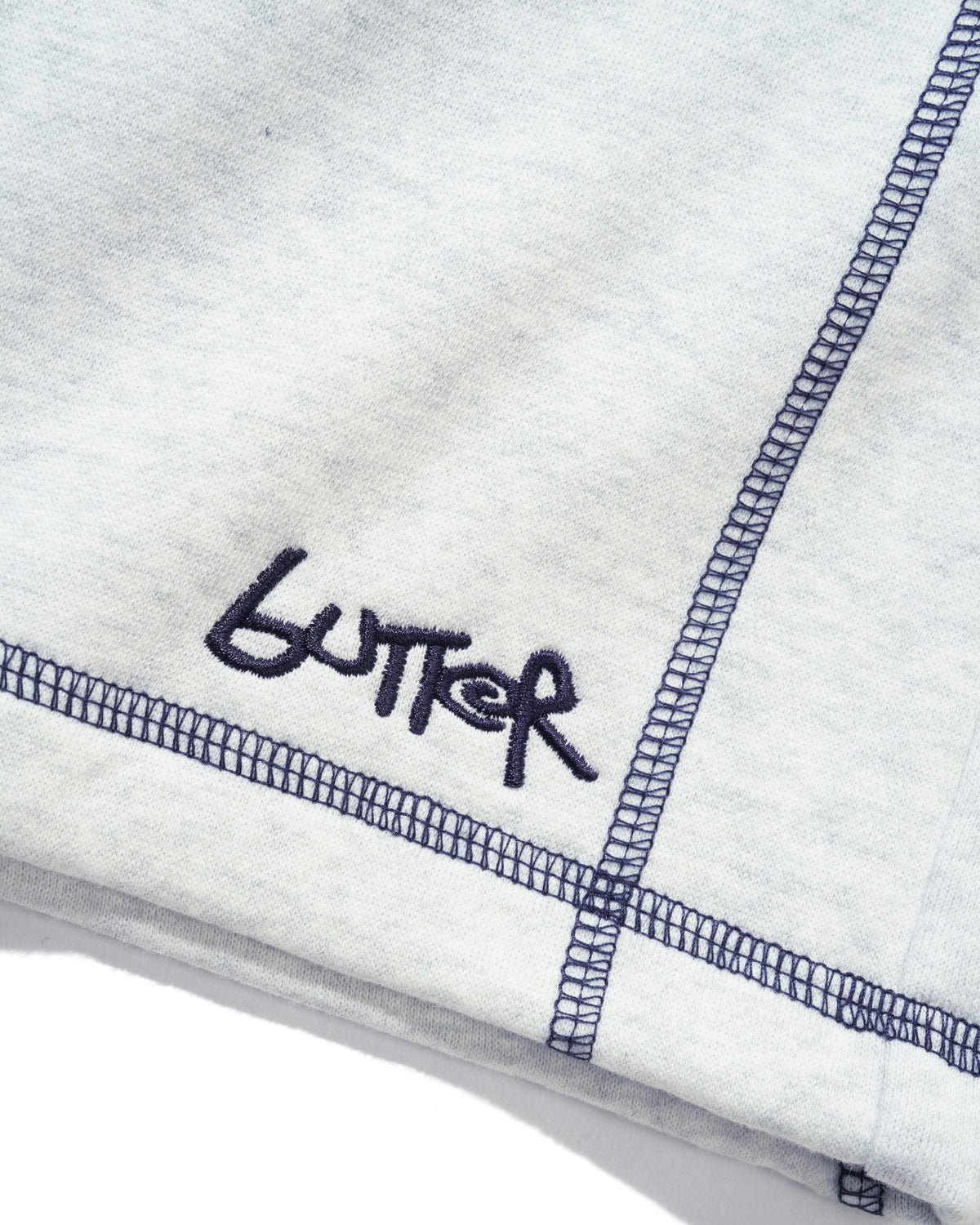 Overlock Stitch Fleece Shorts, Ash