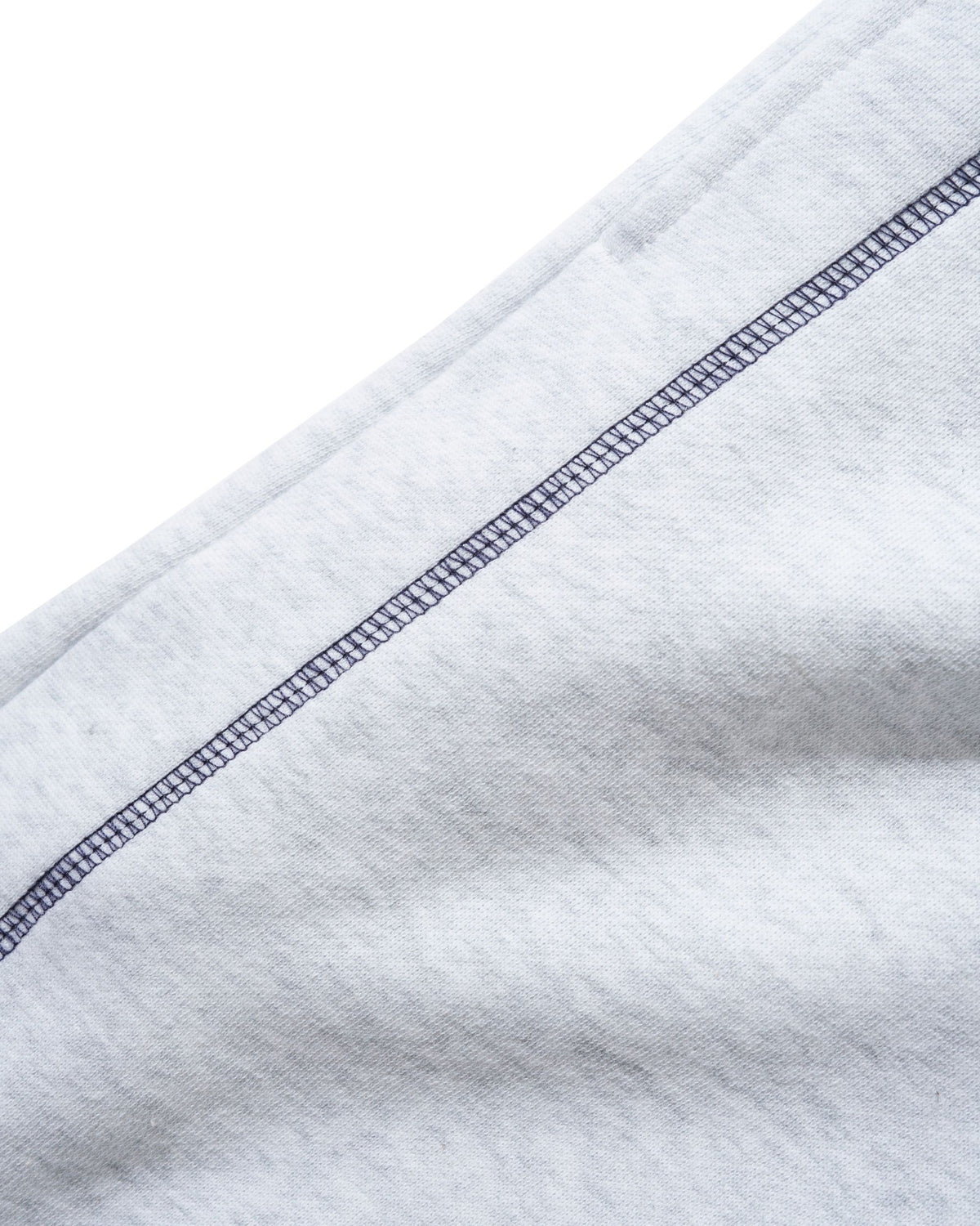 Overlock Stitch Fleece Shorts, Ash