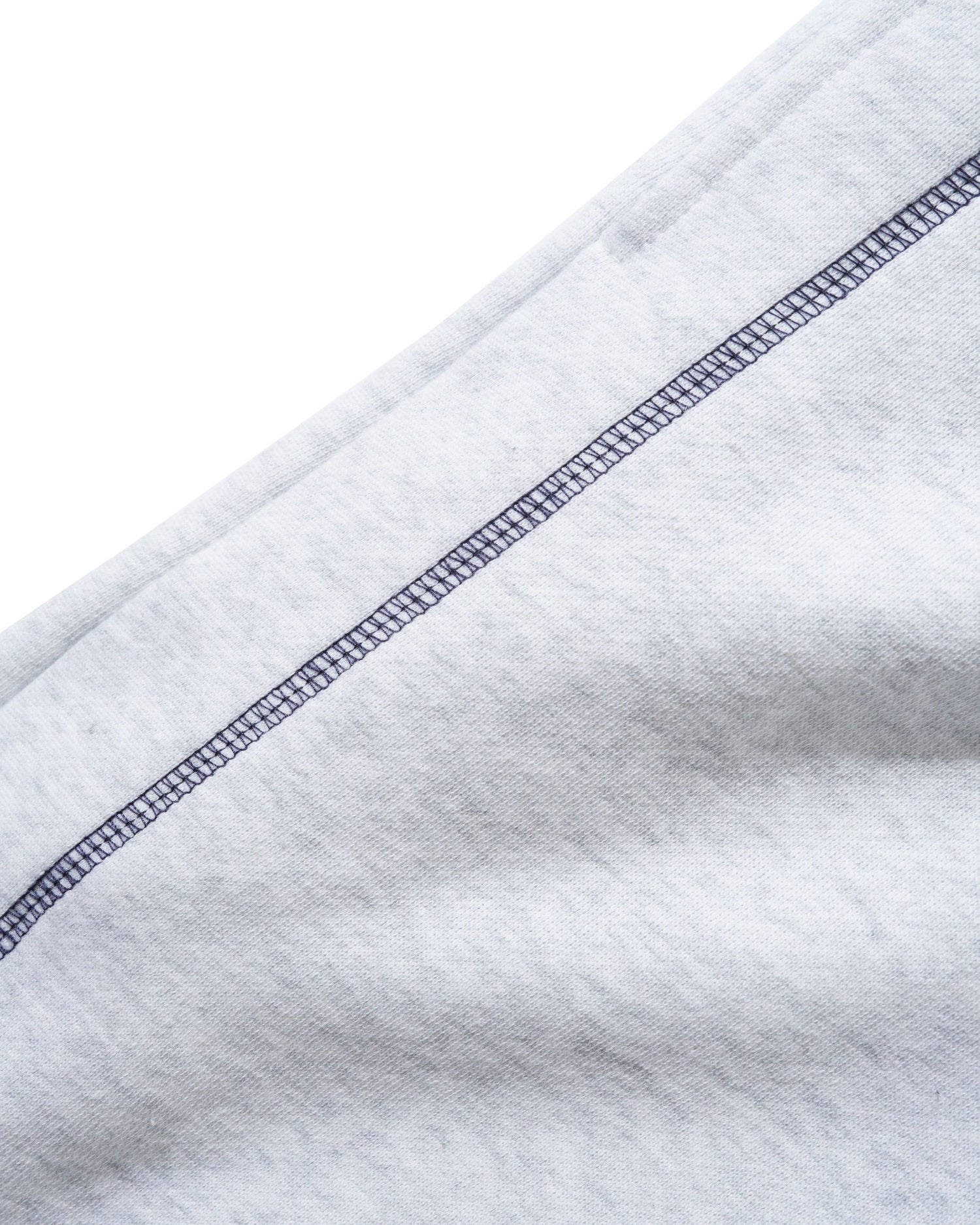 Overlock Stitch Fleece Shorts, Ash