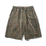 Overlock Stitch Fleece Shorts, Forest Camo