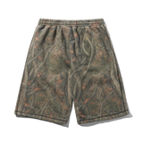Overlock Stitch Fleece Shorts, Forest Camo