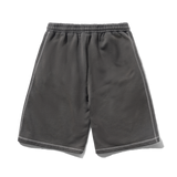 Overlock Stitch Fleece Shorts, Washed Black