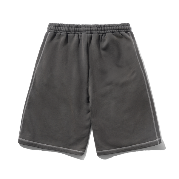 Butter Goods Overlock Stitch Fleece Shorts, Washed Black