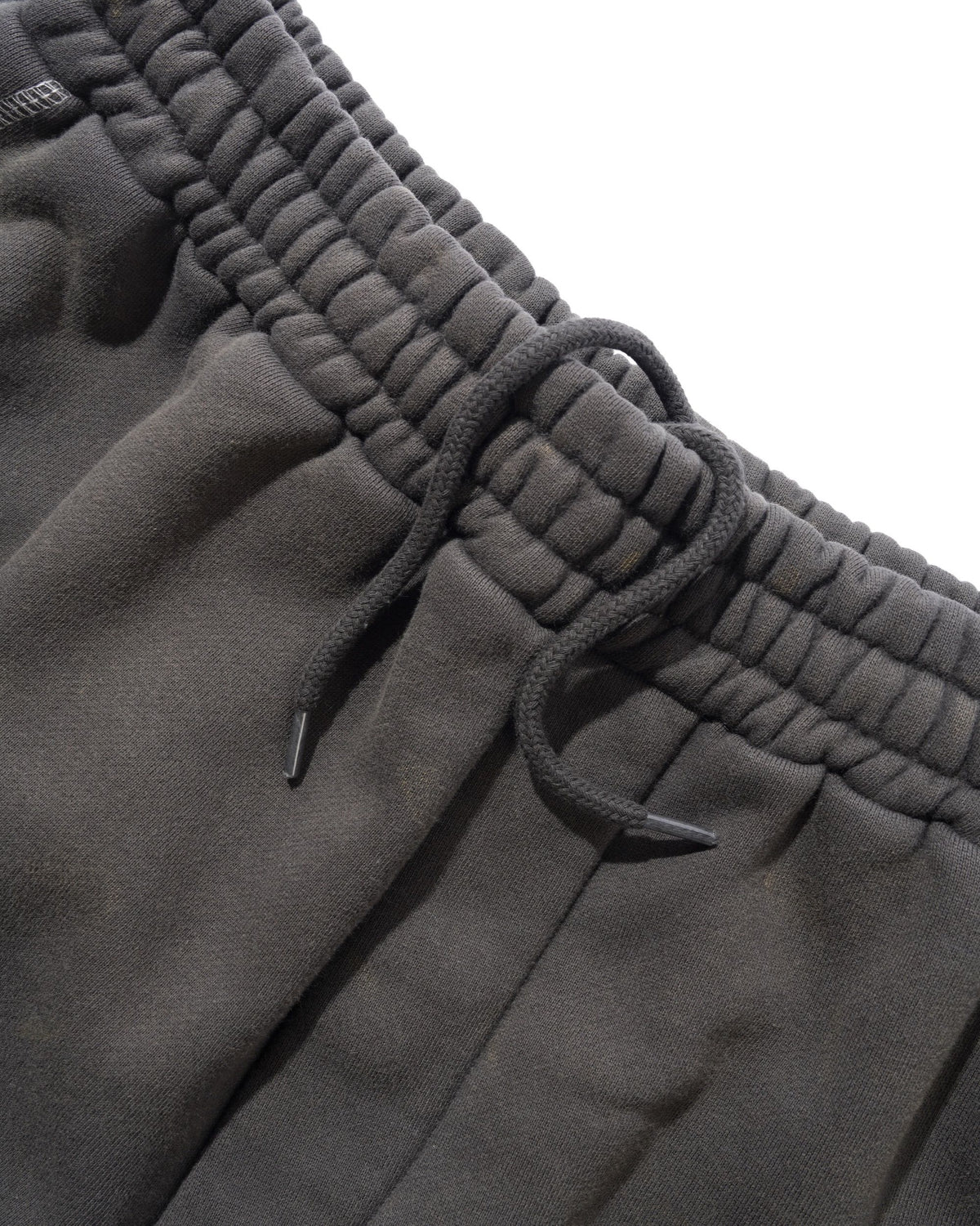 Overlock Stitch Fleece Shorts, Washed Black