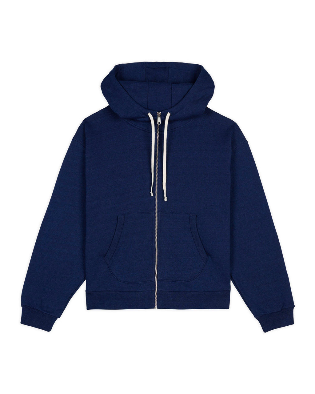 Padded Elbow Zip-Up Hood, Indigo