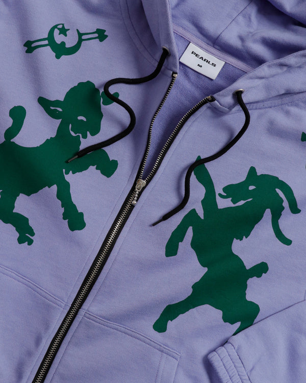 Pearls Skateboards Pagan Zip Hood, Periwinkle