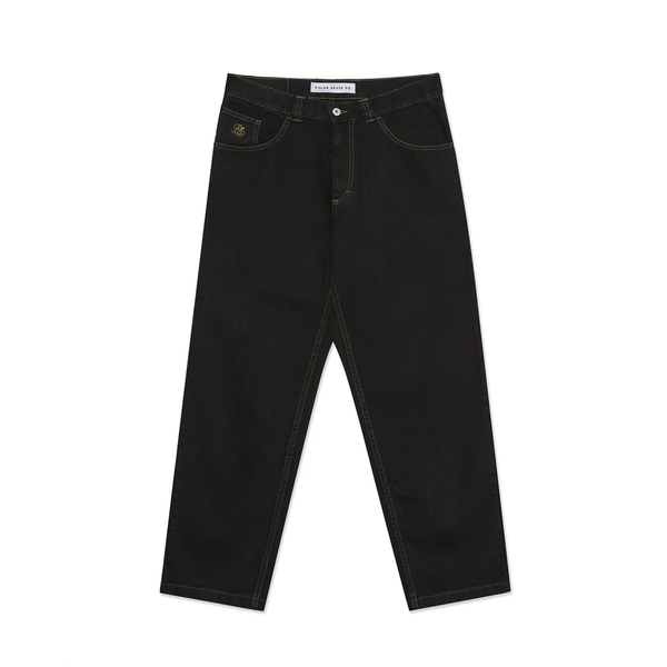 Polar Skate Co. 93! Jeans Contrast Stitching, Black / Dark Olive