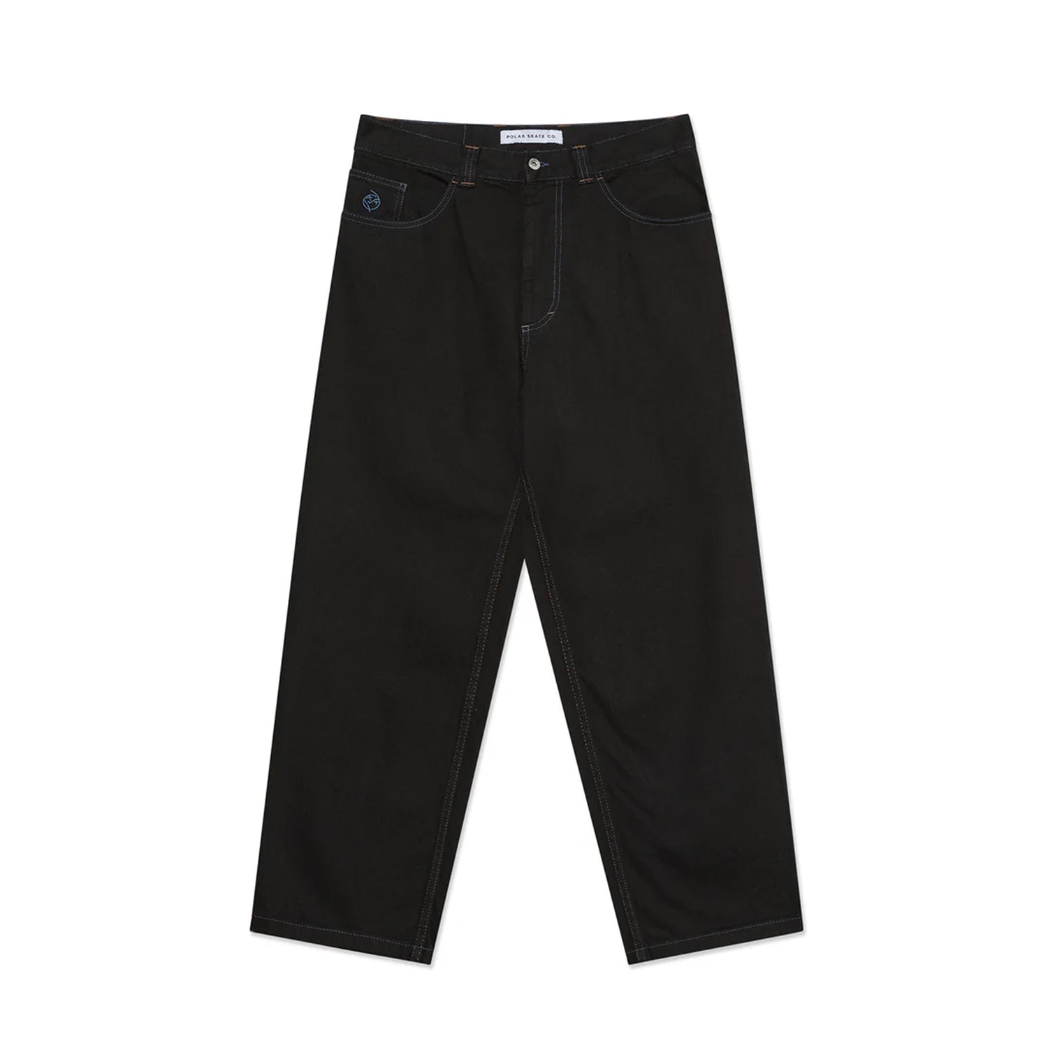 Big Boy Denim Jeans, Black / Blue Stitching