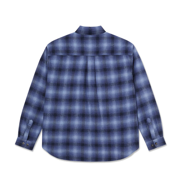 Polar Skate Co. Mitchell L/S Shirt, Shadow Check / Blue