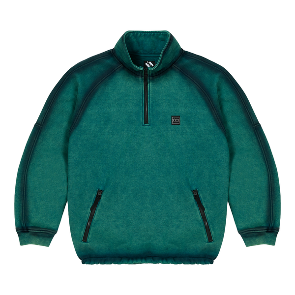 The Trilogy Tapes TTT Spray Funnel Neck, Sea Moss/ Black