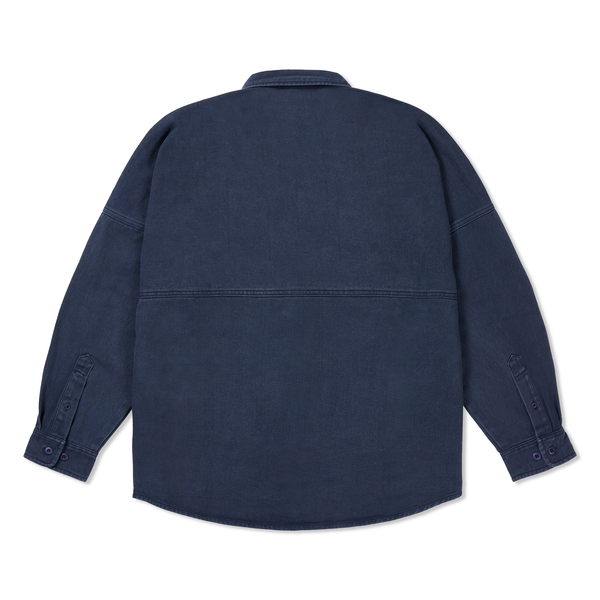 The Trilogy Tapes TTT Washed Overshirt, Dark Ink