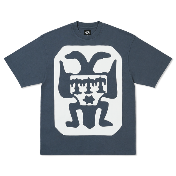 The Trilogy Tapes TTT Two Headed Bird Tee, Charcoal
