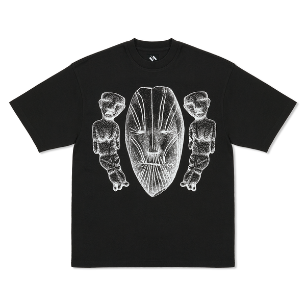 The Trilogy Tapes TTT Face Figures Hands Tee, Black