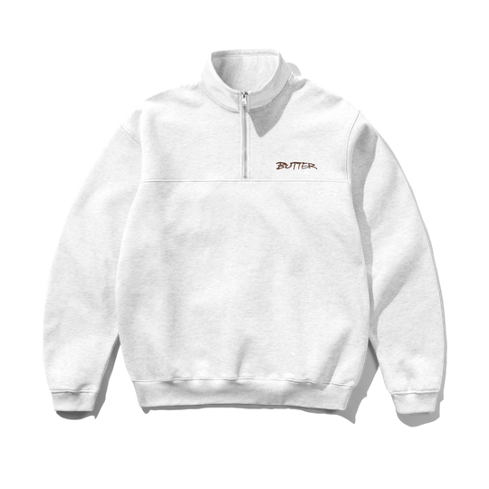 Panel 1/4 Zip Sweater, Ash