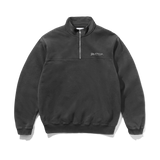 Panel 1/4 Zip Sweater, Washed Black