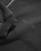 Panel 1/4 Zip Sweater, Washed Black