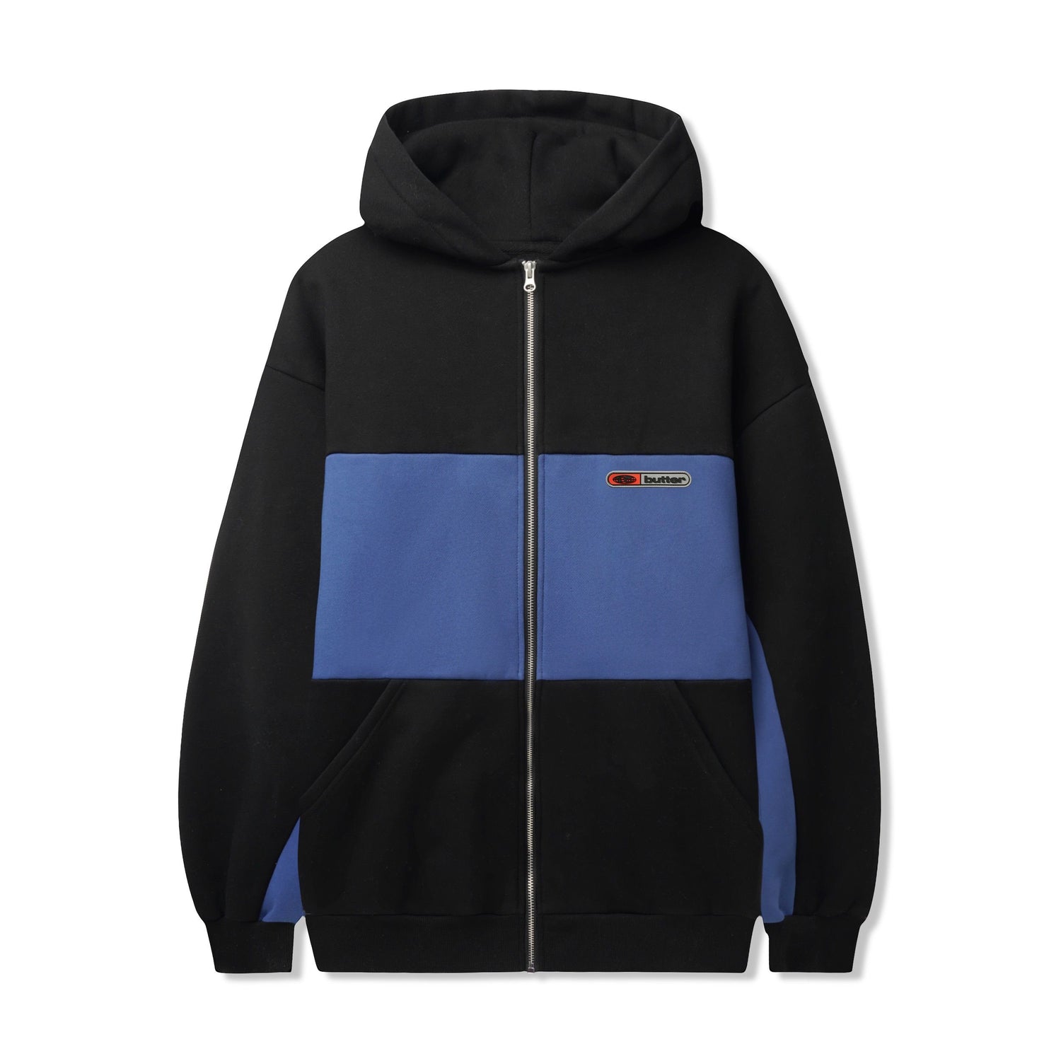 Panel Zip-Thru Hood, Black