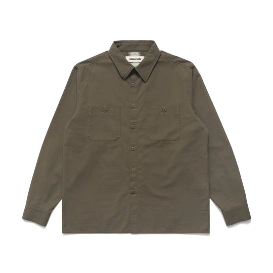 Paneled Work Shirt, Olive