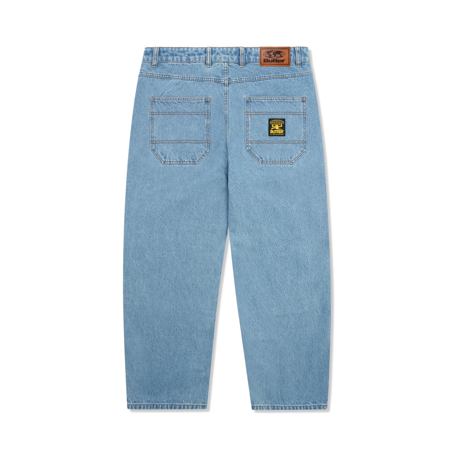 Patch Pocket Denim Jeans, Washed Indigo