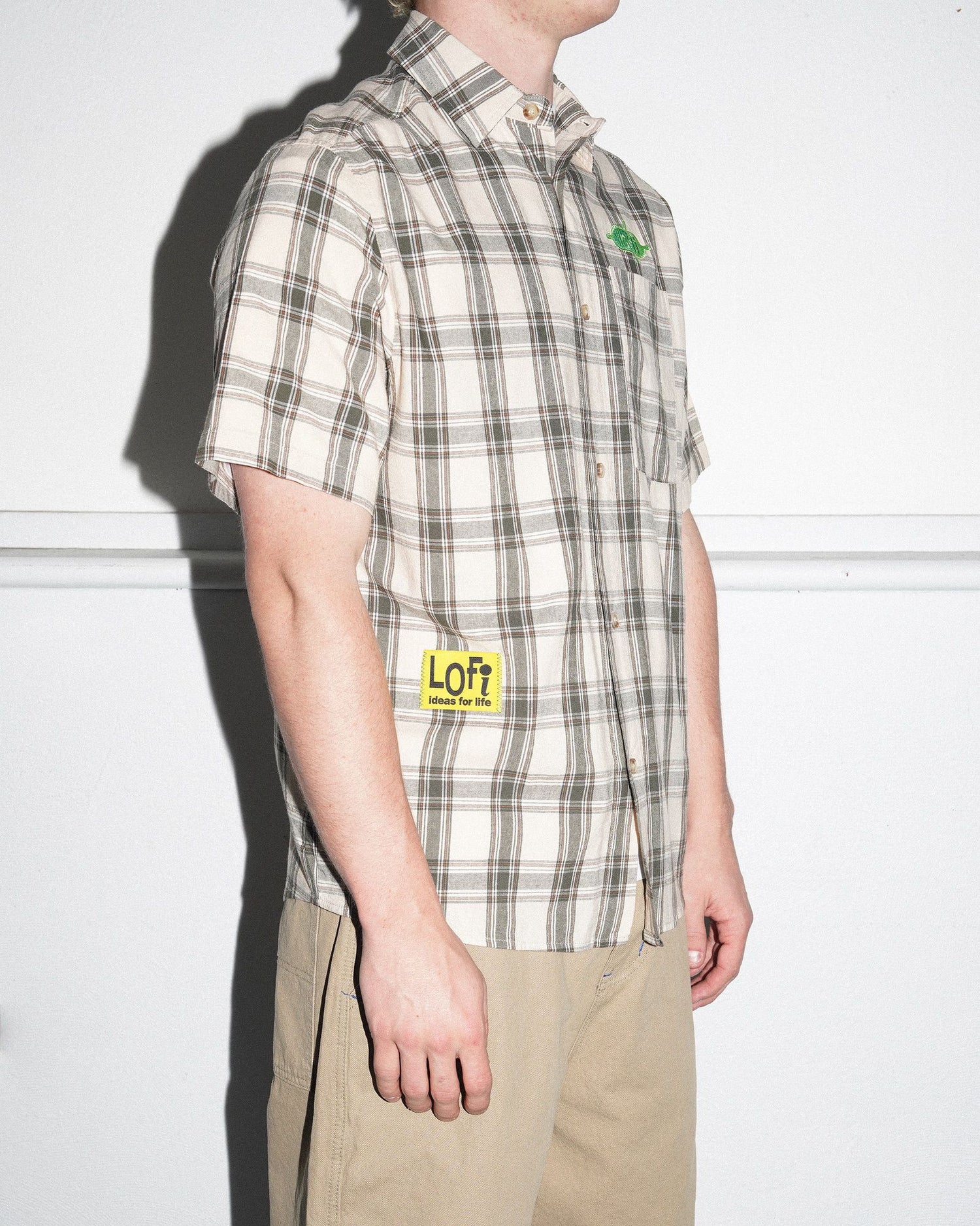 Patched S/S Shirt, Beige