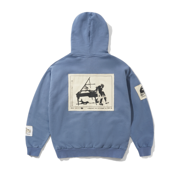 Butter Goods Patches Zip-Thru Hood, Washed Steel