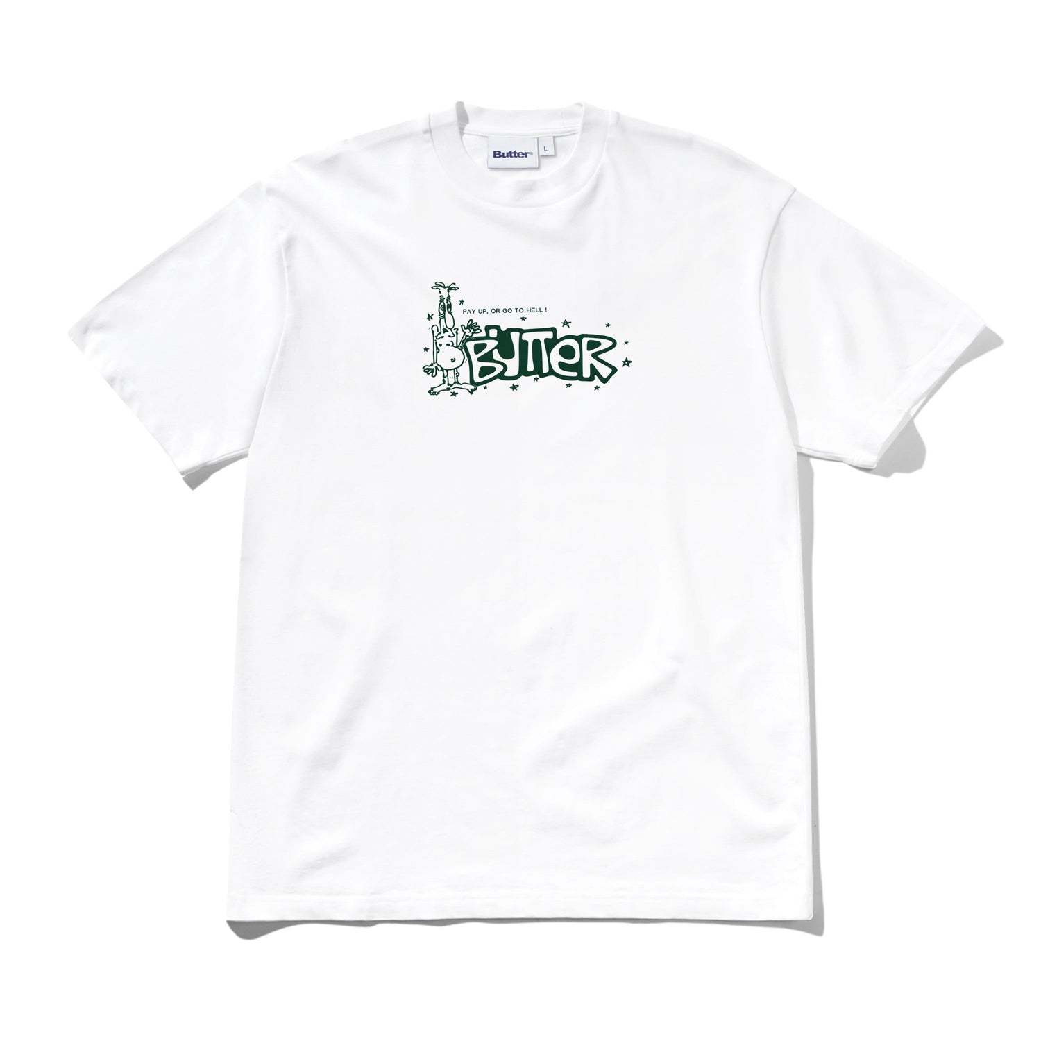 Pay Up Tee, White