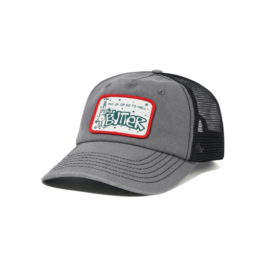 Pay Up Trucker Cap, Faded Grey