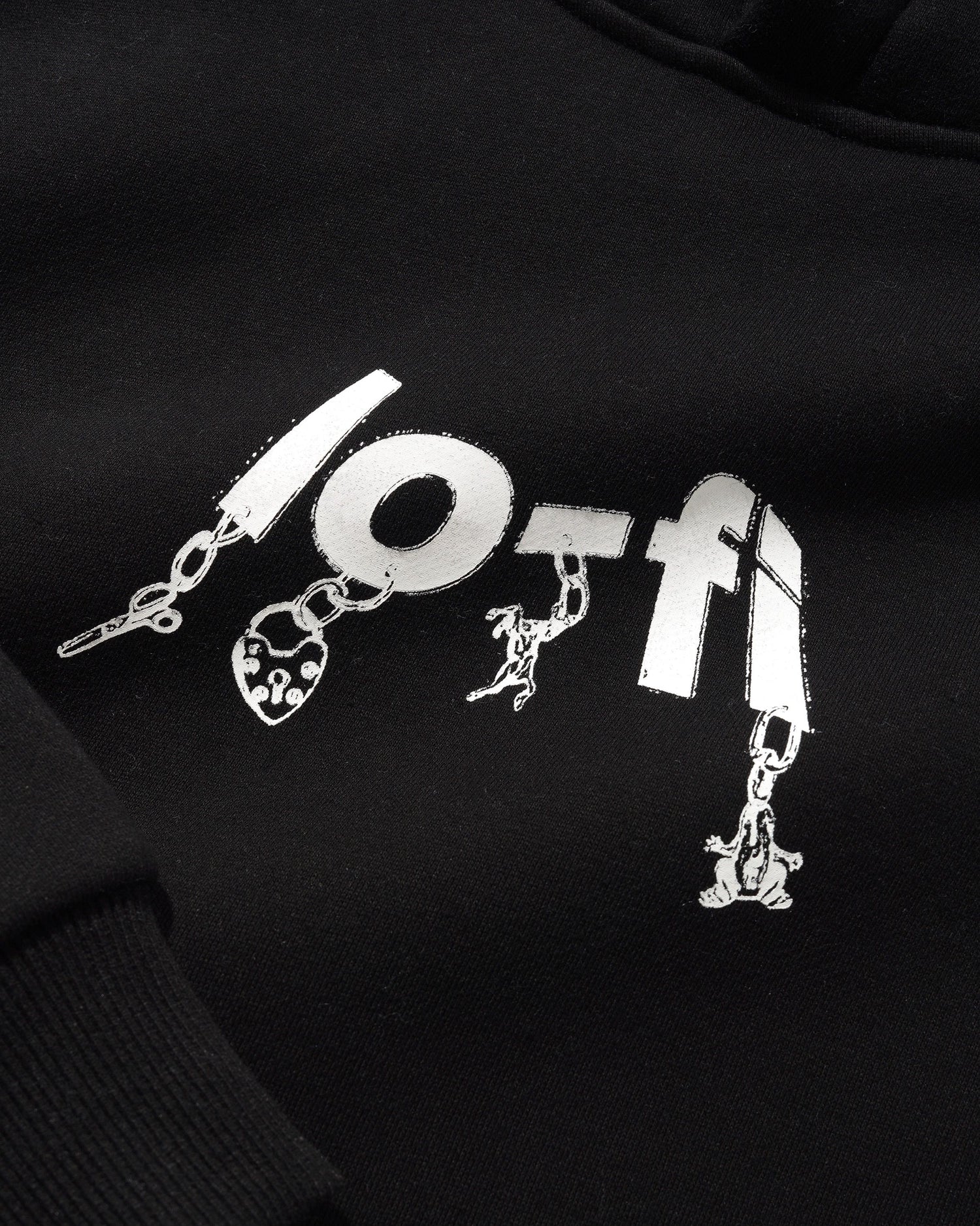 Pendant Logo Pullover Hood, Black