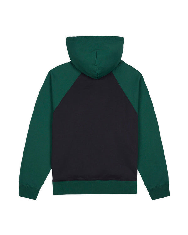 Brain Dead Pigment Wash Logo Head Raglan Pullover, Navy / Green
