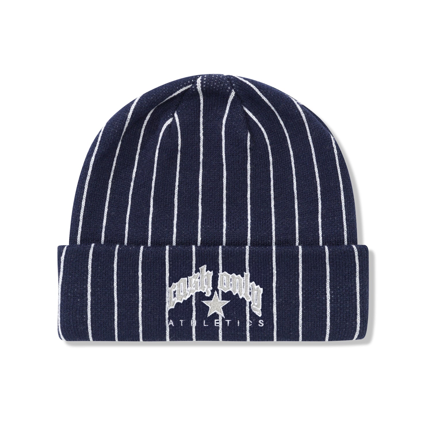 Pinstripe Beanie, Navy