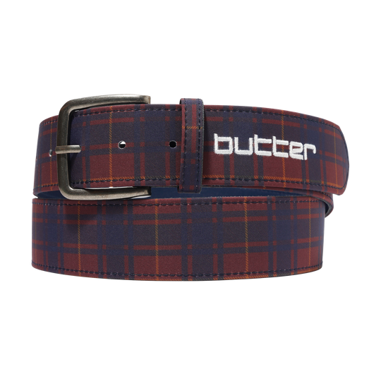 Plaid Belt, Maroon