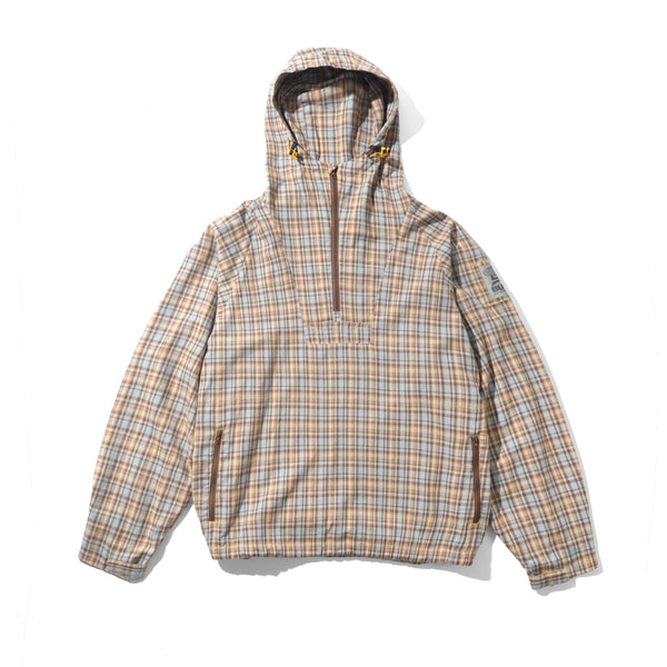 Butter Goods Plaid Equipment Anorak, Sky / Tan